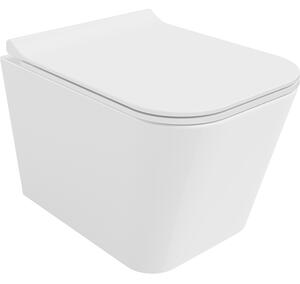 Mexen Teo vas de toaletă Rimless cu capac slim cu închidere lentă , duroplast, Albă - 30850700