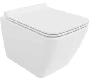 Mexen Vega vas de toaletă Rimless cu capac slim cu închidere lentă , duroplast, Albă - 30654000
