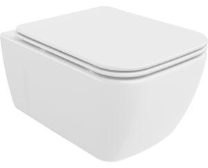 Mexen Margo vas de toaletă Rimless cu capac slim cu închidere lentă , duroplast, Albă - 30420900
