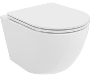 Mexen Lena vas wc Rimless cu scaun slim cu închidere lentă, duroplast, alb lucios - 30220300