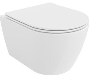 Mexen Carmen vas wc Rimless cu capac slim cu închidere lentă, duroplast, alb lucios - 30880400