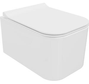 Mexen Elis vas de toaletă Rimless cu capac slim cu închidere lentă , duroplast, Albă - 30910700