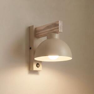 TK Lighting Aplică de perete Oslo, culoare nisip, metal, înălțime 20 cm, E27, reglabil, Bej, Camera de zi / sufragerie, Metal, Modern