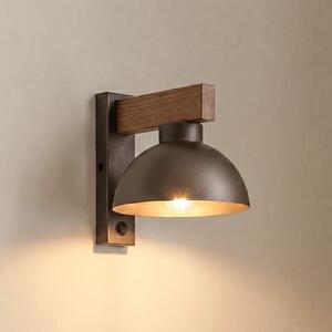 TK Lighting Aplică de perete Oslo, maro, metal, înălțime 20 cm, E27, reglabil, Maro / Rugină, Camera de zi / sufragerie, Metal, Modern