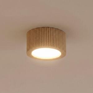 TK Lighting Spot de tavan Eve, înălțime 4,5 cm, soclu GX53, lemn, reglabil, Lemn, Camera de zi / sufragerie, Lemn, Modern