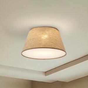 TK Lighting Plafonieră Formo, bej, in, Ø 38 cm, E27, reglabil, Bej, Camera de zi / sufragerie, Țesătură / Textil, Modern