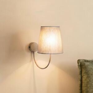 TK Lighting Aplică de perete Candi, bej/nisip, in, înălțime 34 cm, E27, reglabil, Bej, Camera de zi / sufragerie, Țesătură / Textil, Modern