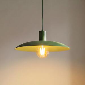 TK Lighting Lampă suspendată Astra, verde, metal, Ø 41 cm, E27, reglabil, Verde, Camera de zi / sufragerie, Metal, Modern