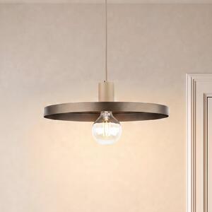 TK Lighting Lampă suspendată Sila, maro/nisipiu, metal, Ø 45 cm, E27, reglabil, Maro / Rugină, Camera de zi / sufragerie, Metal, Modern