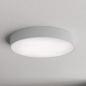 Cleo 500 plafonieră, gri, senzor, IP54, Ø 50 cm, metal