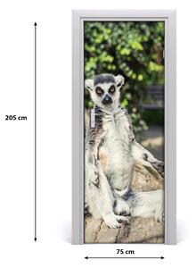 Autocolante pentru usi perete lemur