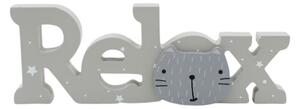 Obiect decorativ Relax din lemn 22.5x8.5 cm