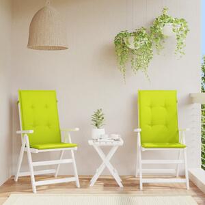 Perne scaun cu spătar înalt, 2 buc., verde, 120x50x3 cm, textil