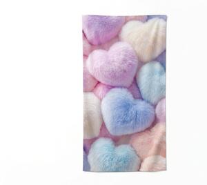 Prosop de plaja cu uscare rapida PASTELLA colorat 70 x 140 cm, 100% microfibra