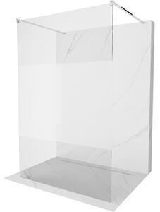 Mexen Kioto perete de duș de sine stătător 100 x 200 cm, transparent/Înghețat 8 mm, Crom - 800-100-002-01-35