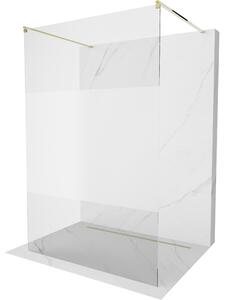 Mexen Kioto, paravan de duș 100 x 200 cm, sticlă transparentă/mat 8 mm, 2x distanțier stabilizator auriu, 800-100-002-50-35