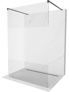 Mexen Kioto perete de duș de sine stătător 100 x 200 cm, transparent/Înghețat 8 mm, Neagră - 800-100-002-70-35
