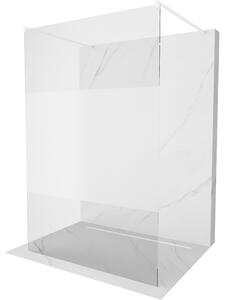 Mexen Kioto, paravan de duș 100 x 200 cm, sticlă transparentă/mat 8 mm, 2x distanțier stabilizator alb, 800-100-002-20-35