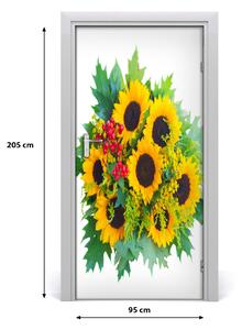 Autocolante pentru usi Autocolant de perete decal DOOR Sunflowers