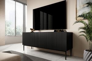 Comodă TV Nicole 150 cm - negru mat / picioare negre