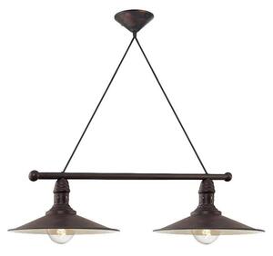 Brilagi - Lustră suspendată pe cablu FORGE 2xE27/60W/230V maro