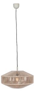 Lampă suspendată Japandi maro cu frânghie 46cm - Svea