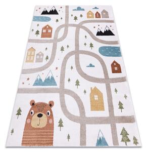 Covor FUN Polar pentru copii, străzi, pădure, cremă - SECUNDAR-COTATI PRODUSUL