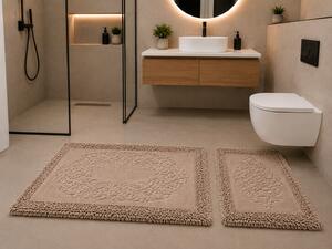 Set 2 Covorase Baie, Rombs 10 Roz, Covor 100% Bumbac, Dimensiunea 60x100 cm