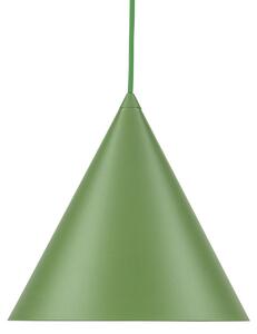 TK Lighting Lampă suspendată Cono, 1 bec, Ø 25 cm, verde, E27, reglabil, Verde, Camera de zi / sufragerie, Metal, Modern