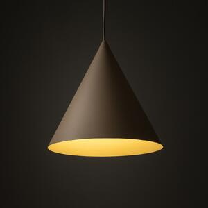 TK Lighting Lampă suspendată Cono, 1 bec, Ø 25 cm, nisip, E27, reglabil, Bej, Camera de zi / sufragerie, Metal, Modern