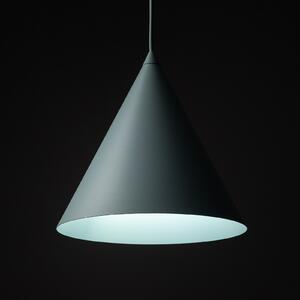 TK Lighting Lampă suspendată Cono, 1 bec, Ø 25 cm, mentă, E27, reglabil, Verde, Camera de zi / sufragerie, Metal, Modern