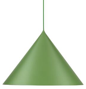 TK Lighting Lampă suspendată Cono, 1 bec, Ø 50 cm, verde, E27, reglabil, Verde, Camera de zi / sufragerie, Metal, Modern