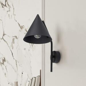 TK Lighting Aplică Cono, 1 bec, negru, E27, reglabil, Negru, Camera de zi / sufragerie, Metal, Modern