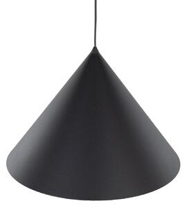TK Lighting Lampă suspendată Cono, 1 bec, Ø 50 cm, negru, E27, reglabil, Negru, Camera de zi / sufragerie, Metal, Modern