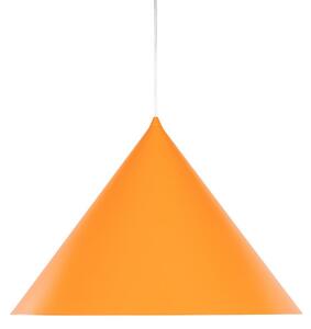 TK Lighting Lampă suspendată Cono, 1 bec, Ø 50 cm, portocaliu, E27, reglabil, Portocaliu, Camera de zi / sufragerie, Metal, Modern