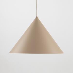 TK Lighting Lampă suspendată Cono, 1 bec, Ø 50 cm, nisip, E27, reglabil, Bej, Camera de zi / sufragerie, Metal, Modern