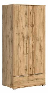 Dulap Tivetra 111, Stejar Wotan, 195x91x57cm, 68 kg, Uși dulap: Cu balamale