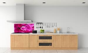 Panou de bucătărie Un buchet de trandafiri roz