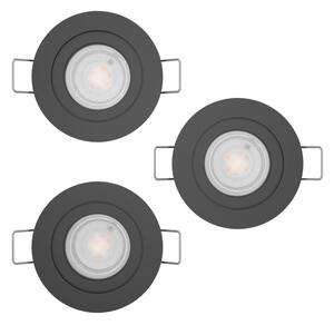 Eglo 902257 - Set de 3 spoturi LED pentru tavan BARRANCO 1xGU10/4,5W/230V negru