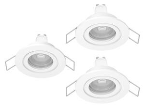 Eglo 902248 - Set 3x spoturi încastrate LED BARRANCO pentru baie, 1xGU10/4,5W/230V, IP44, alb
