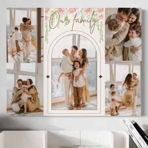 Tablou Canvas Personalizat cu 5 Poze Pentru Familie " Our family", PS107