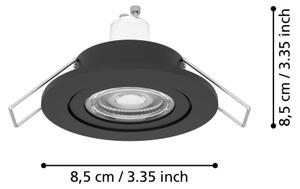 Eglo 902236 - Spot LED încastrat pentru baie BARRANCO 1xGU10/4,5W/230V IP44 negru
