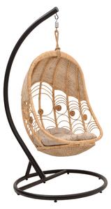 Balansoar cu picior de gradina Labreone Boho, Natural, 82x82x200 cm