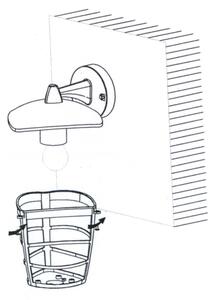 Eglo 93095 - LED Aplică perete exterior ALORIA 1xE27/8,5W/230V