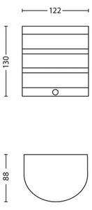Philips 17315/47/16 - Aplică LED de exterior cu senzor, 3W, IP44