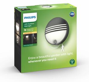Philips 17297/30/16 -LED Corp de iluminat exterior cu senzor YARROW LED/6W/230V IP44