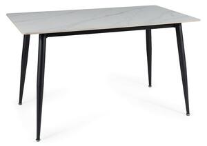 Masa de bucaterie Rion 130 x 70 cm, marmura/negru
