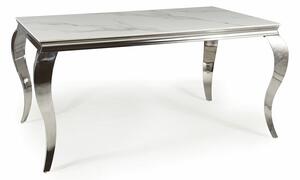 Masa de bucaterie Prince II 180 x 90 cm, marmura/argint