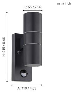 Eglo 32899 - LED aplica perete exterior RIGA 5 2xGU10/3W/230V