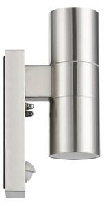Aplică LED de exterior cu senzor Eglo 79594 ARAPONGAS 2xGU10/2,8W/230V IP44 crom